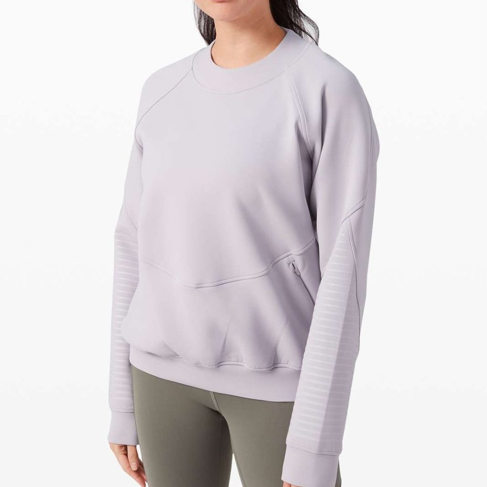 NWT Lululemon City Sweat Crew Spacer Iced Iris